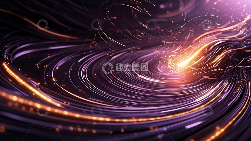 高清大图下载【趣麦麦图】抽象光线漩涡背景