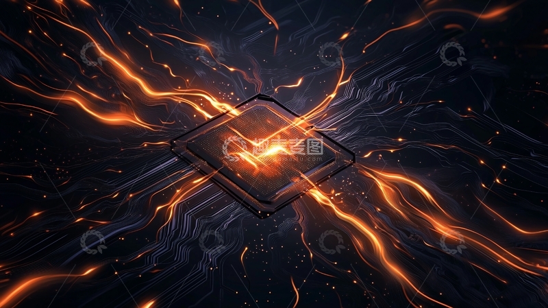高清大图下载【趣麦麦图】科技感芯片发光效果
