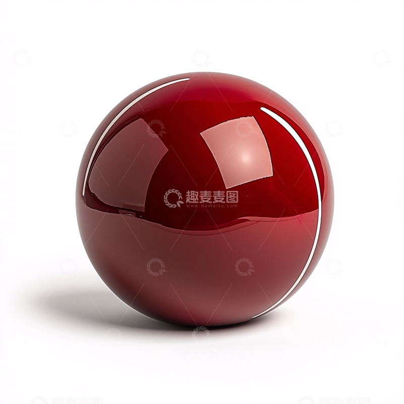 高清大图下载【趣麦麦图】红色光滑球体