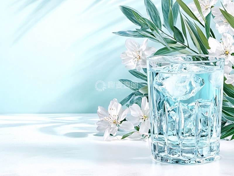 高清大图下载【趣麦麦图】清凉饮品与花卉静物