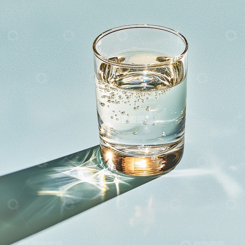 高清大图下载【趣麦麦图】透明玻璃杯装满水