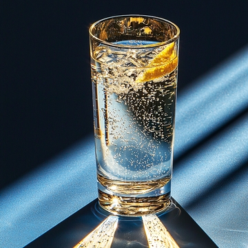 一杯加冰柠檬水饮料特写