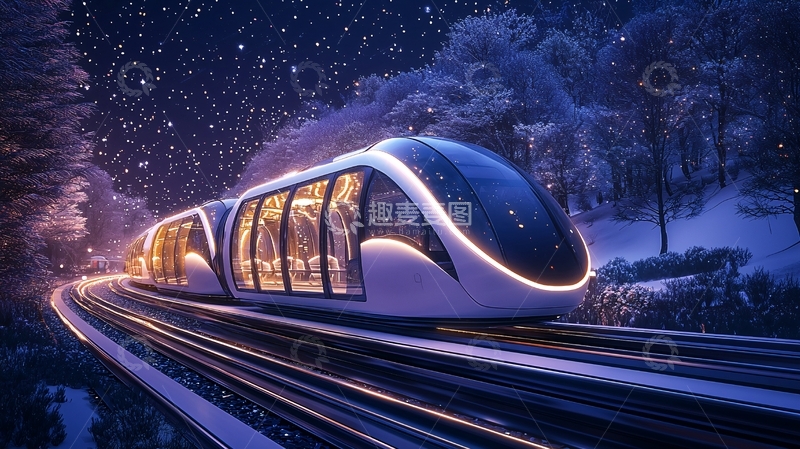 高清大图下载【趣麦麦图】未来列车高清图片