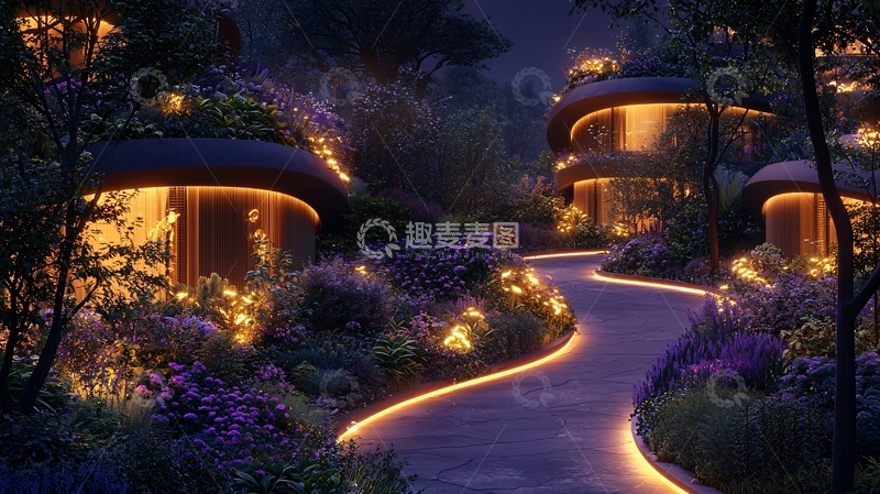 高清大图下载【趣麦麦图】森林中的圆形小屋