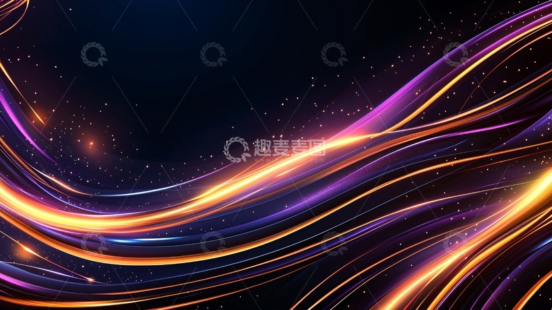 高清大图下载【趣麦麦图】炫彩光线流动背景