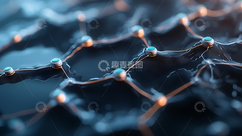 高清大图下载【趣麦麦图】抽象网络连接