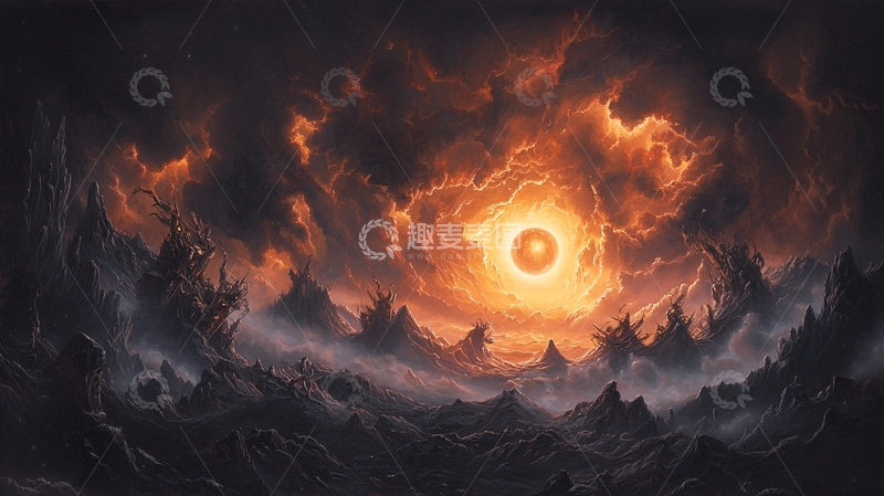 高清大图下载【趣麦麦图】末日景象般的爆发