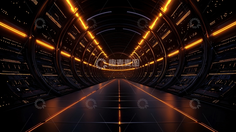 高清大图下载【趣麦麦图】科技感隧道高清图片