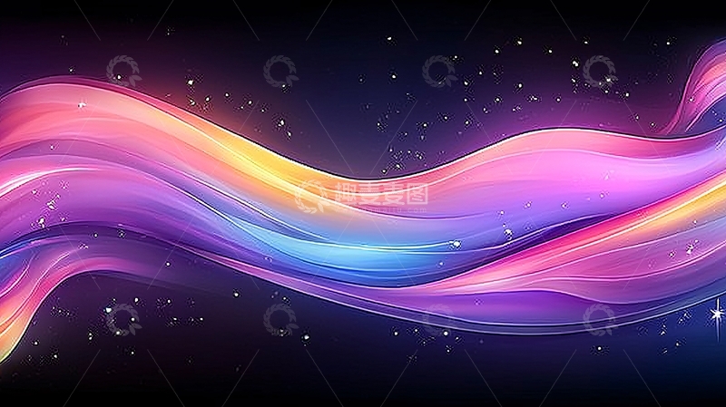 高清大图下载【趣麦麦图】彩色光带高清图片