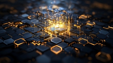 科技感电路发光抽象图