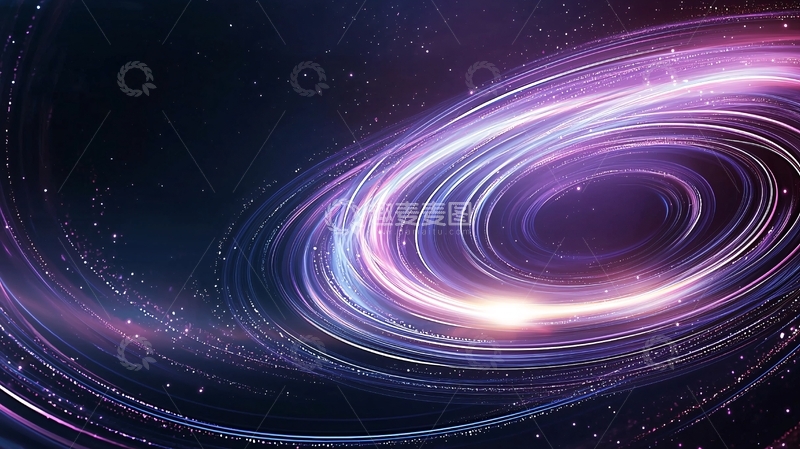 高清大图下载【趣麦麦图】紫色宇宙漩涡星系
