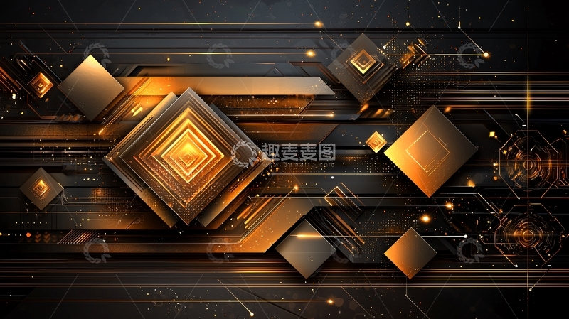 高清大图下载【趣麦麦图】科技感菱形背景