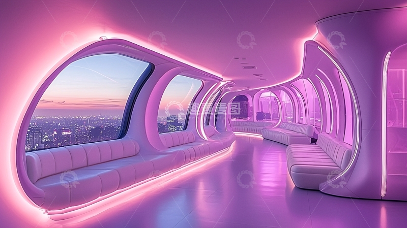 高清大图下载【趣麦麦图】未来感紫色内饰