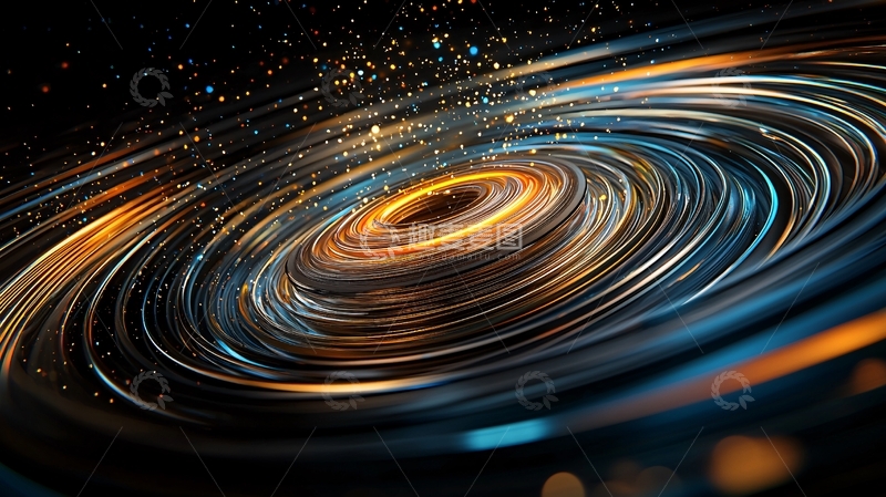 高清大图下载【趣麦麦图】涡流星空宇宙旋转背景