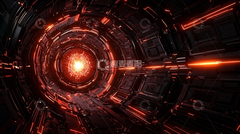 高清大图下载【趣麦麦图】科技感隧道高清图片