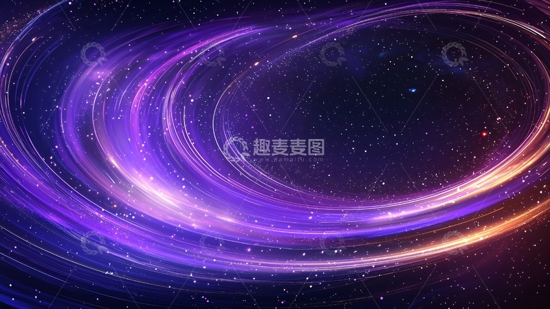 高清大图下载【趣麦麦图】紫色星空漩涡背景