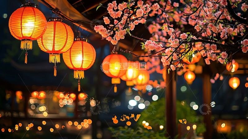 高清大图下载【趣麦麦图】灯笼高挂高清图片