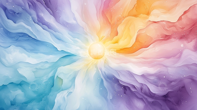 高清大图下载【趣麦麦图】抽象水彩背景