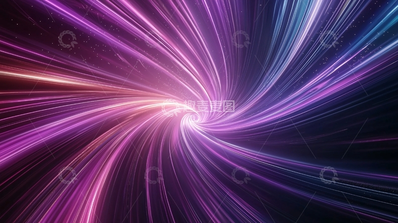 高清大图下载【趣麦麦图】紫色光线汇聚的旋涡
