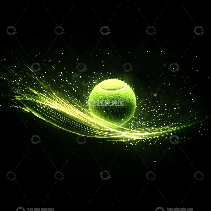 高清大图下载【趣麦麦图】发光网球运动轨迹