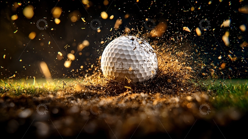 高清大图下载【趣麦麦图】高尔夫球击打瞬间