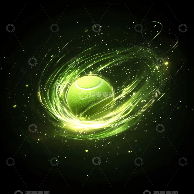 高清大图下载【趣麦麦图】运动光效网球