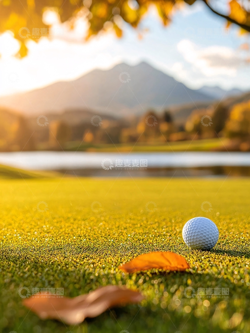 高清大图下载【趣麦麦图】秋日高尔夫球场景