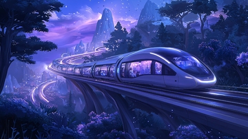 未来科技感列车