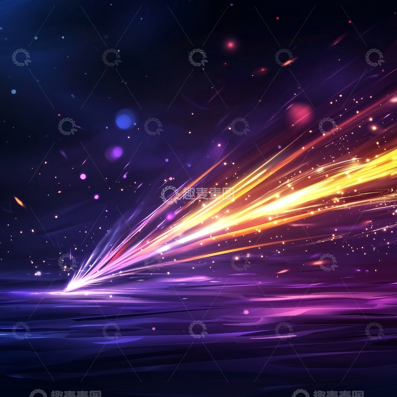 高清大图下载【趣麦麦图】绚丽光芒在深邃宇宙中绽放