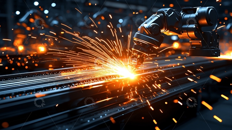 高清大图下载【趣麦麦图】金属切割火花四溅