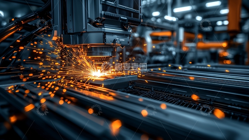 高清大图下载【趣麦麦图】工业焊接火花四溅