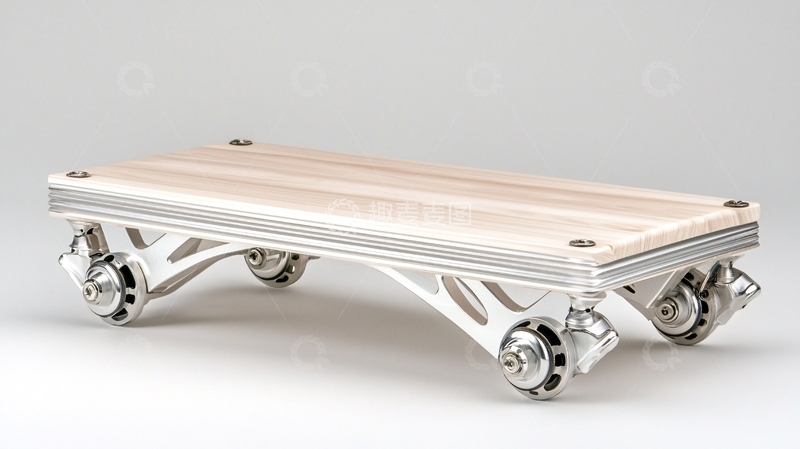高清大图下载【趣麦麦图】金属底座的木板车