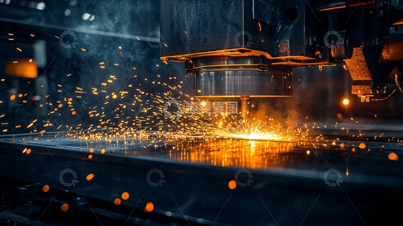 高清大图下载【趣麦麦图】金属切割火花四溅