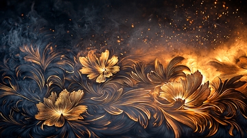 金色花朵高清图片