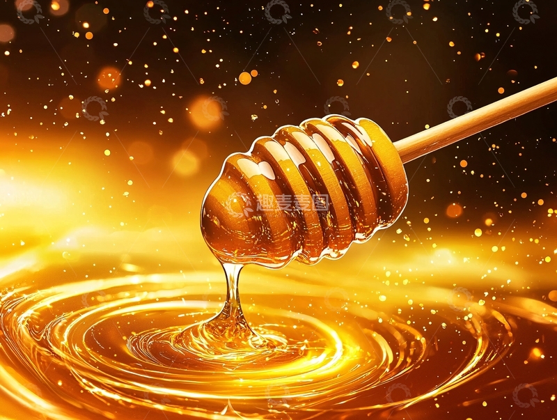 高清大图下载【趣麦麦图】蜂蜜滴落高清图片