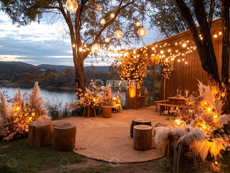 高清大图下载【趣麦麦图】浪漫户外婚礼晚宴