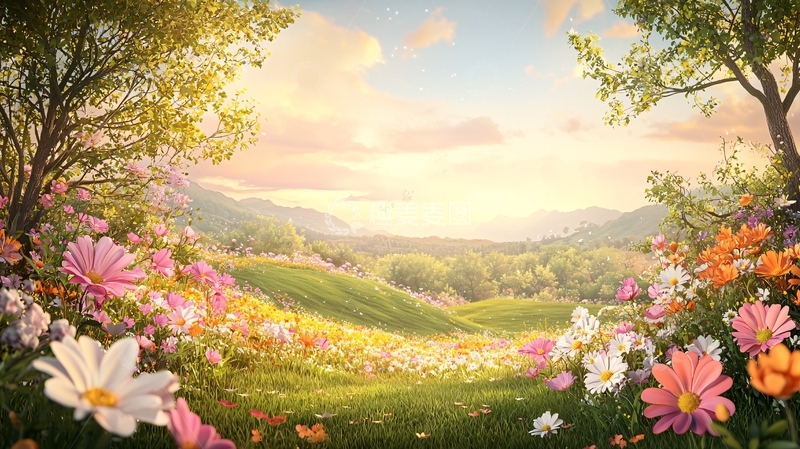 高清大图下载【趣麦麦图】花团锦簇的田园风光