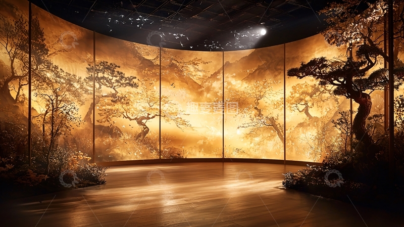 高清大图下载【趣麦麦图】森林背景环绕的舞台