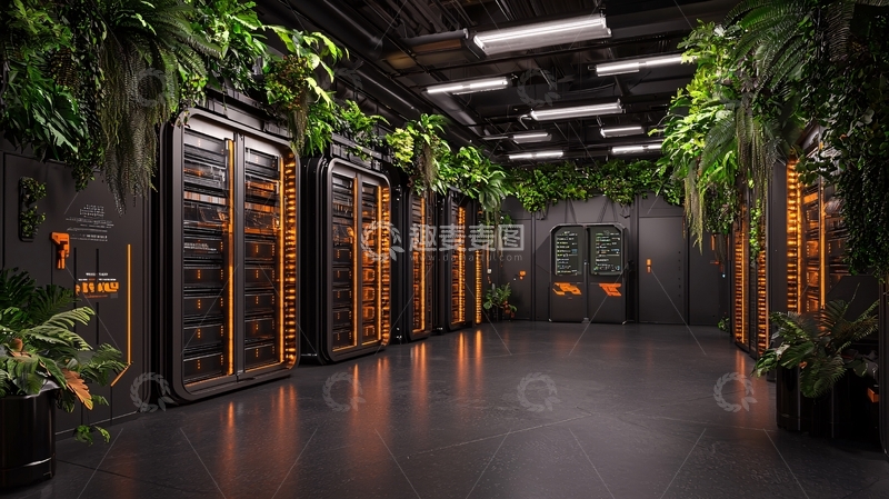 高清大图下载【趣麦麦图】科幻植物走廊