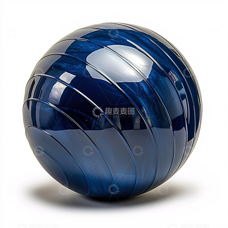高清大图下载【趣麦麦图】蓝色反光球体
