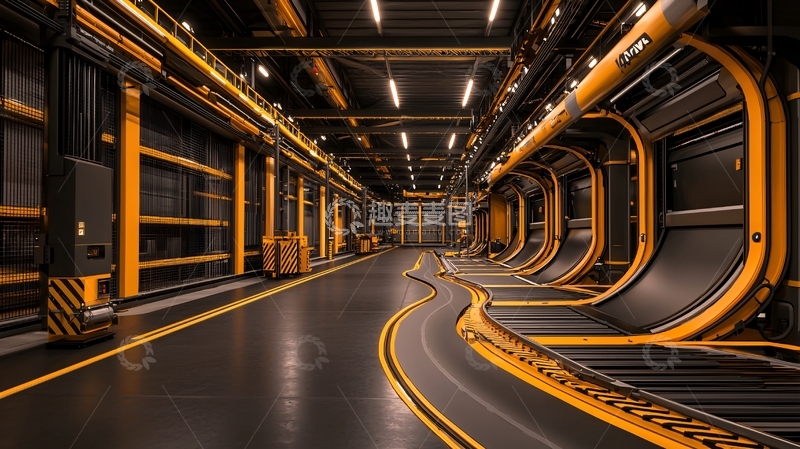 高清大图下载【趣麦麦图】未来科技感工业走廊