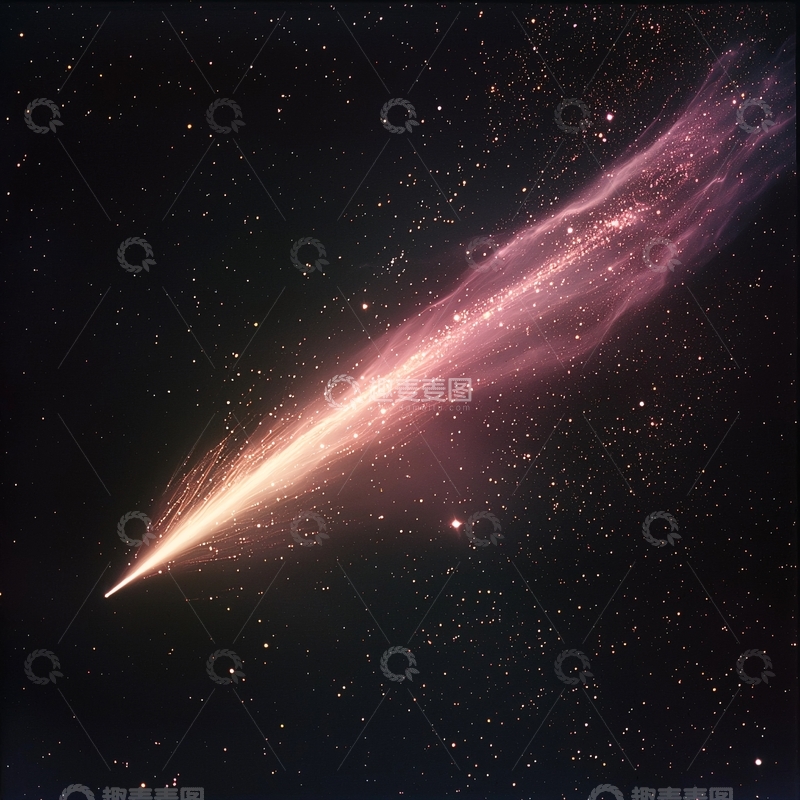 高清大图下载【趣麦麦图】彗星划过星空