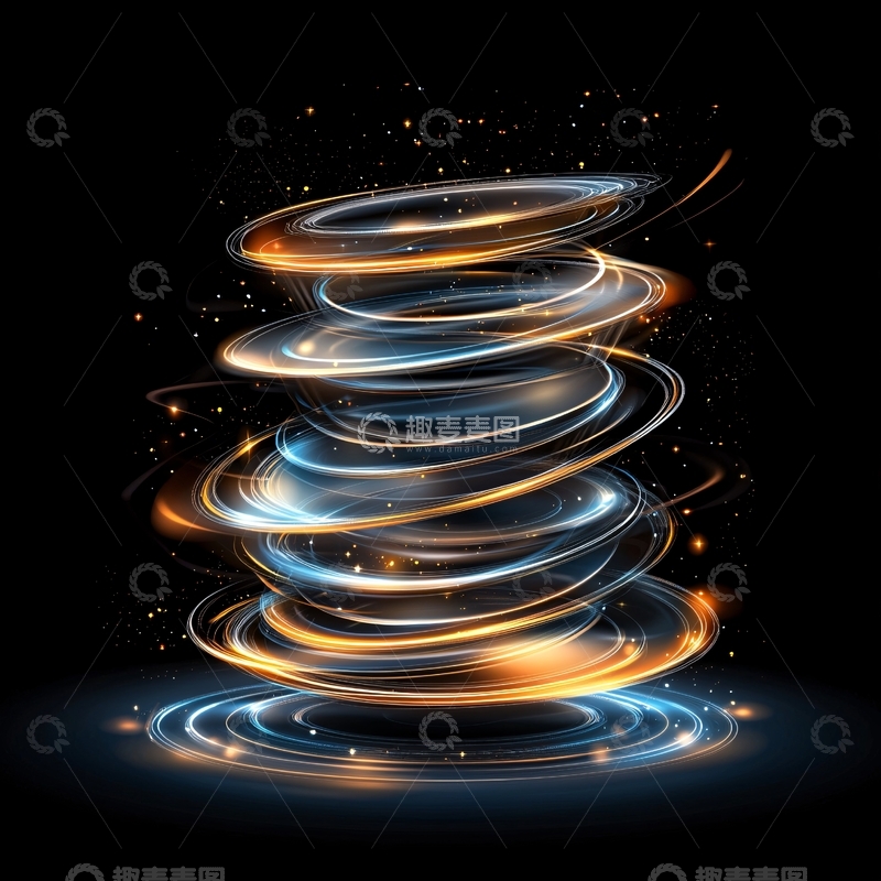 高清大图下载【趣麦麦图】发光旋转光环