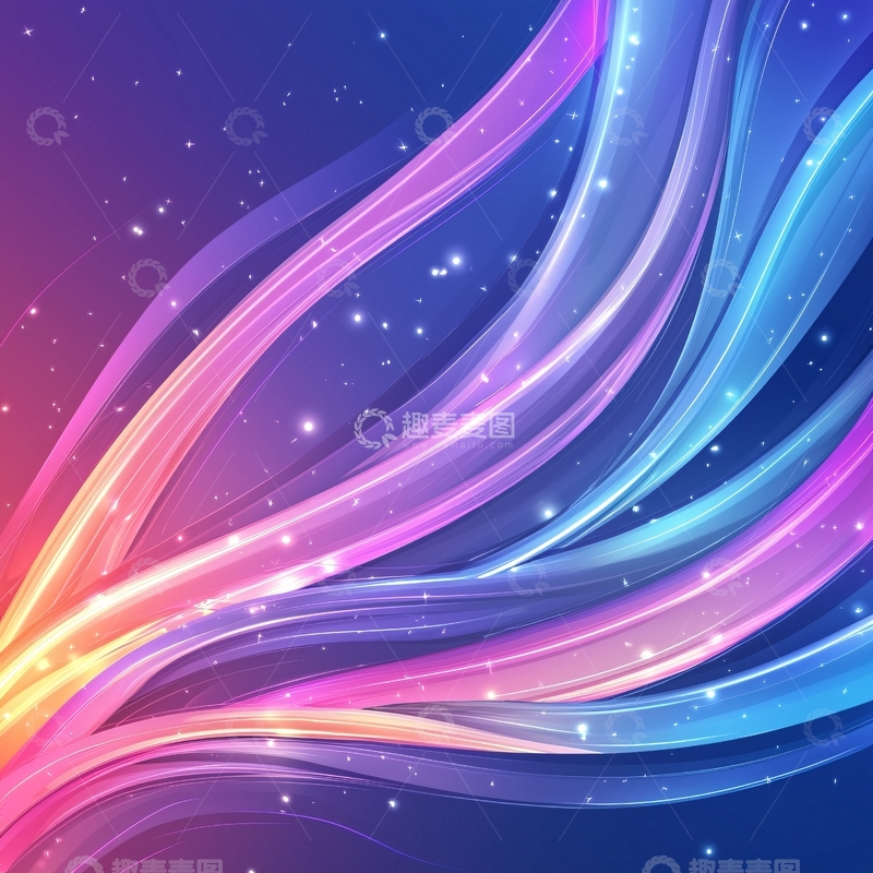 高清大图下载【趣麦麦图】流光溢彩抽象背景