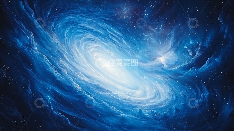 高清大图下载【趣麦麦图】蓝色漩涡星系般的图像