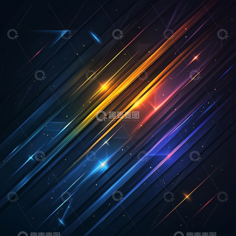 高清大图下载【趣麦麦图】炫彩光线背景