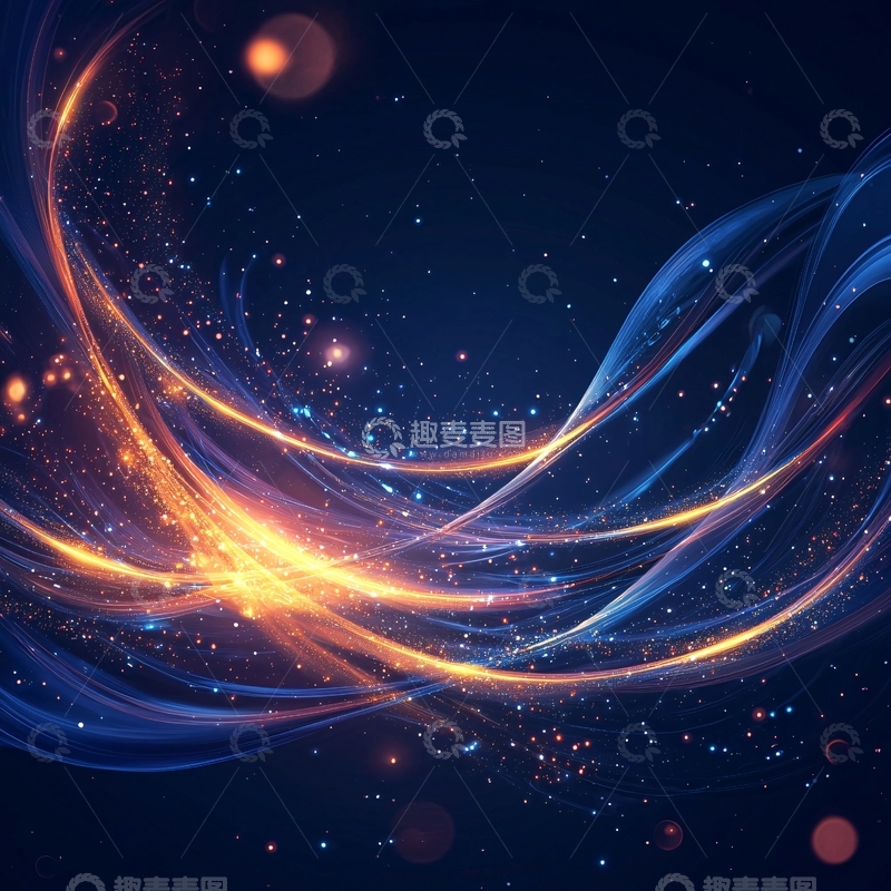 高清大图下载【趣麦麦图】金色光线流动