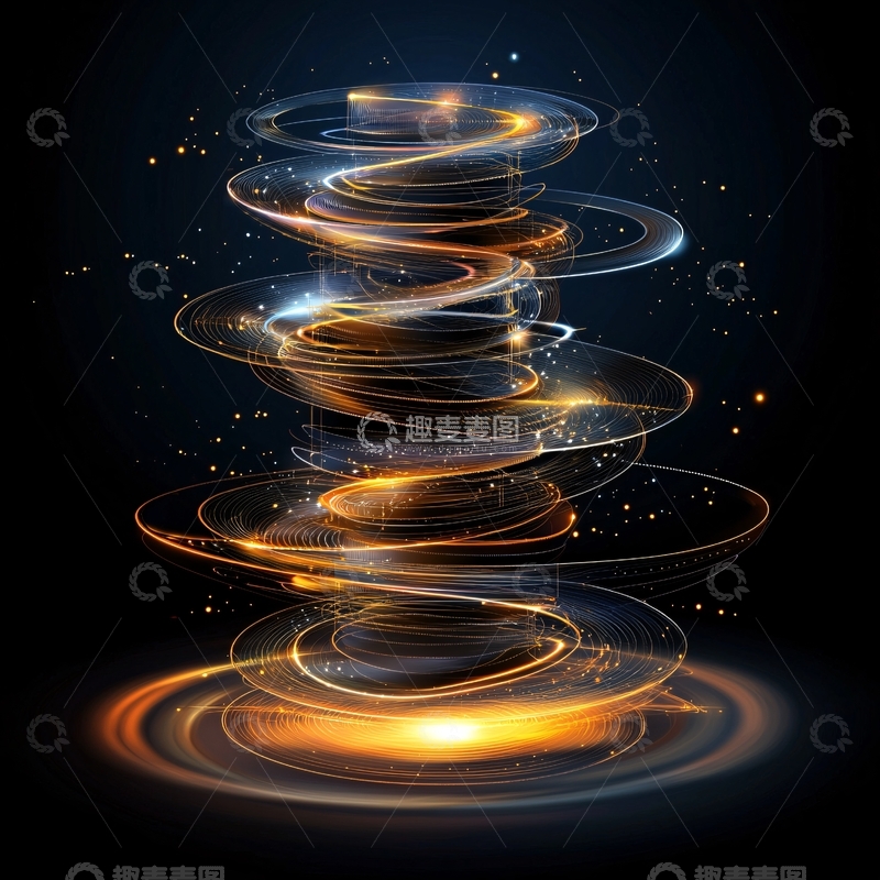 高清大图下载【趣麦麦图】螺旋光效能量流动