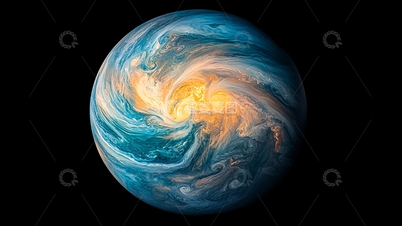 高清大图下载【趣麦麦图】漩涡状行星高清图片