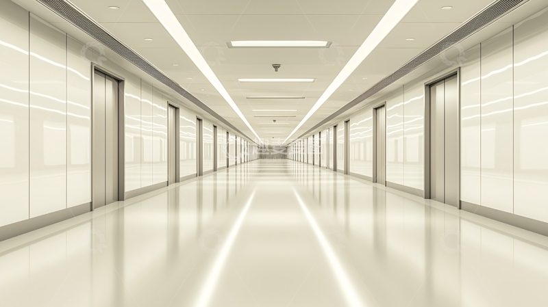 高清大图下载【趣麦麦图】现代简约风格的电梯走廊